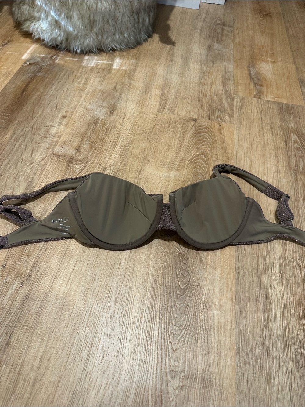 Vetchy Laguna Gold Brown Shimmer Underwire Bikini Top only MDD - Picture 5 of 5